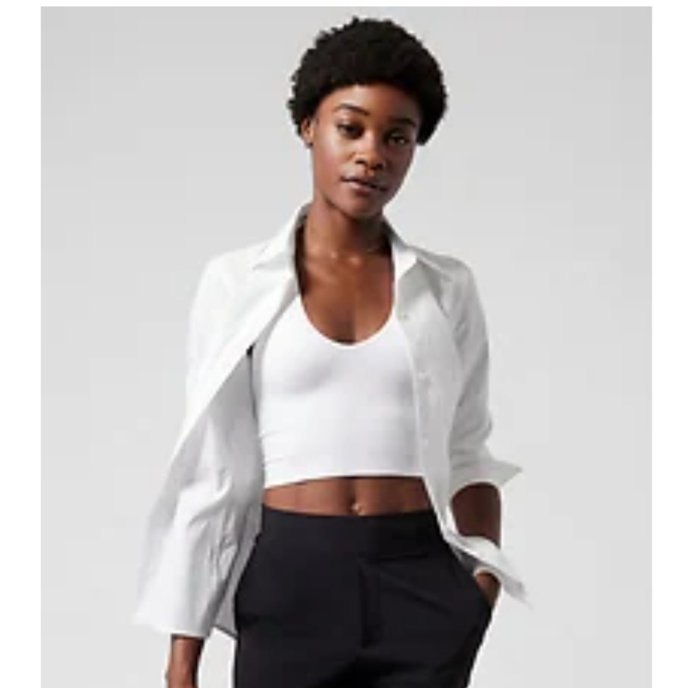 New Athleta Uptown White Shirt